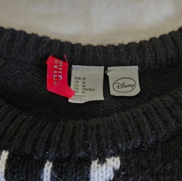 H&M × Disney Winking Mickey Mouse Striped Sweater Acrylic/ Alpaca Blend size Med - Picture 4 of 5